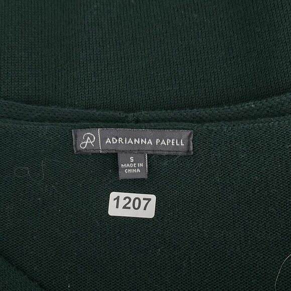 Adrianna Papell Knit V-Neck Long Sleeve Tunic Oversize Sweater Green Womens S - Picture 5 of 10
